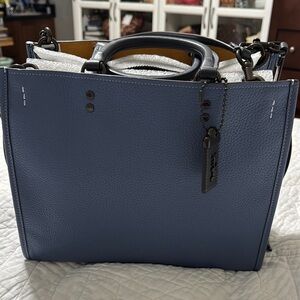 Coach Chambray Blue Leather Satchel